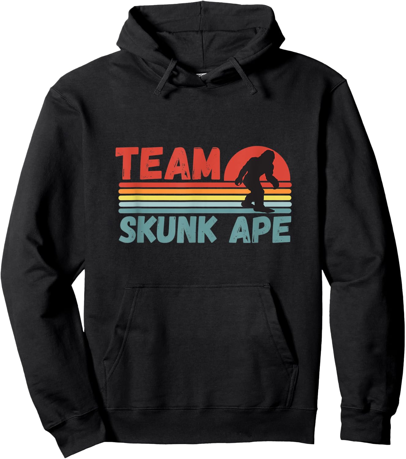 Funny Bigfoot Shirt Team Skunk Ape Hoodie - Hoodie | Black