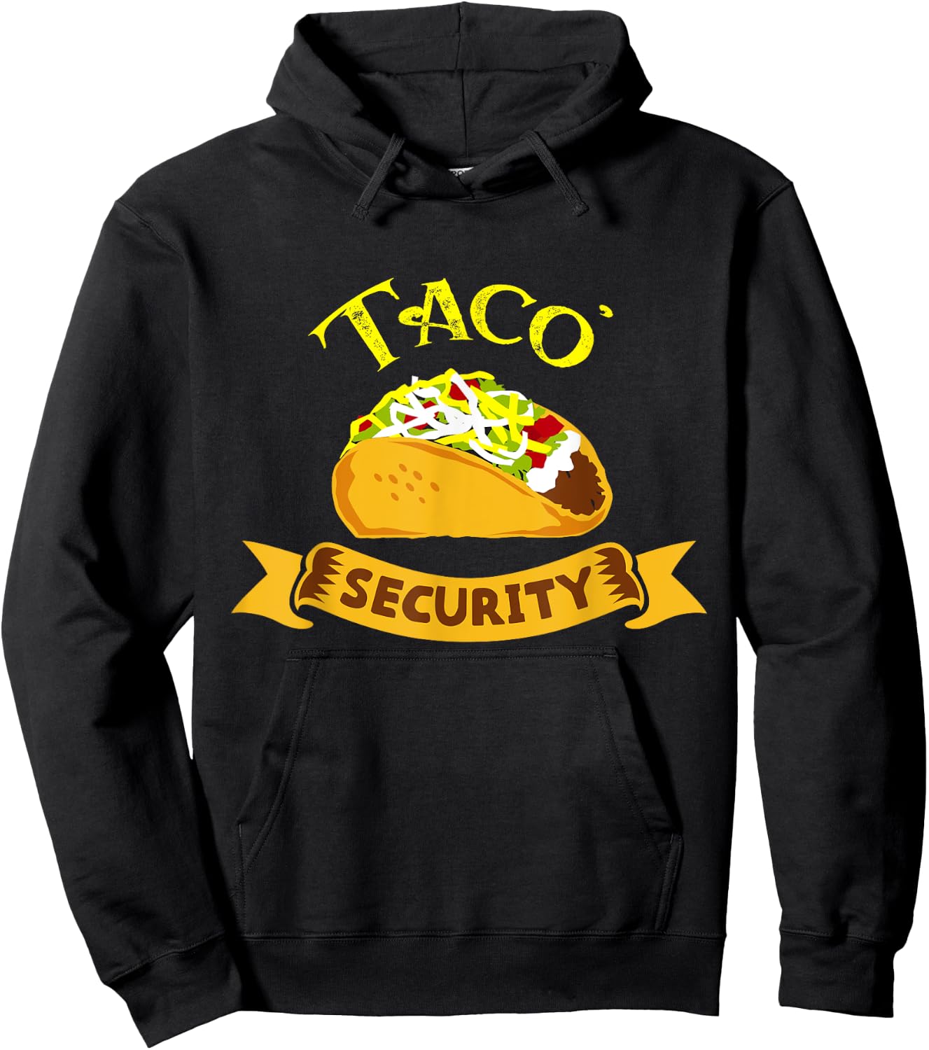 Taco Security Tacos Tuesday Mexican Food Party Funny Hoodie - Hoodie | Black