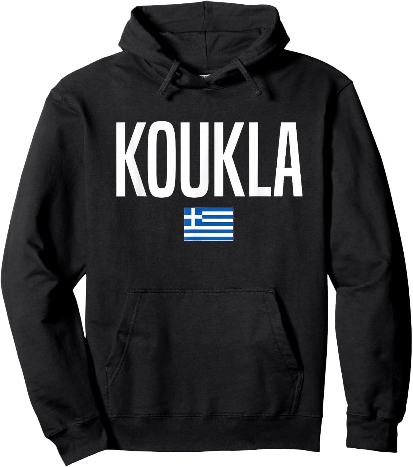 Greek Phrases Gifts Co. Koukla in Greek Greece - -Adults, Black, Small, Short Sleeve, Crew Collar, Modern, Quick Dry, Spring Hoodie - Hoodie | Black
