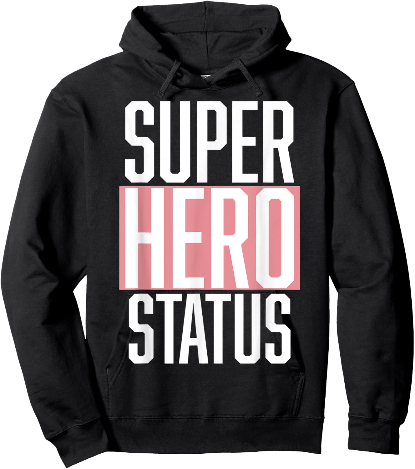 Retro, Style, Super Hero Status, Apparel Fashion Hoodie - Hoodie | Black