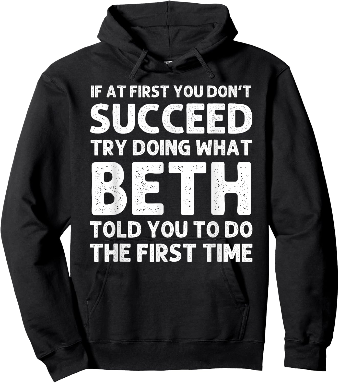 BETH Name Personalized Birthday Funny Christmas Joke Hoodie - Hoodie | Black