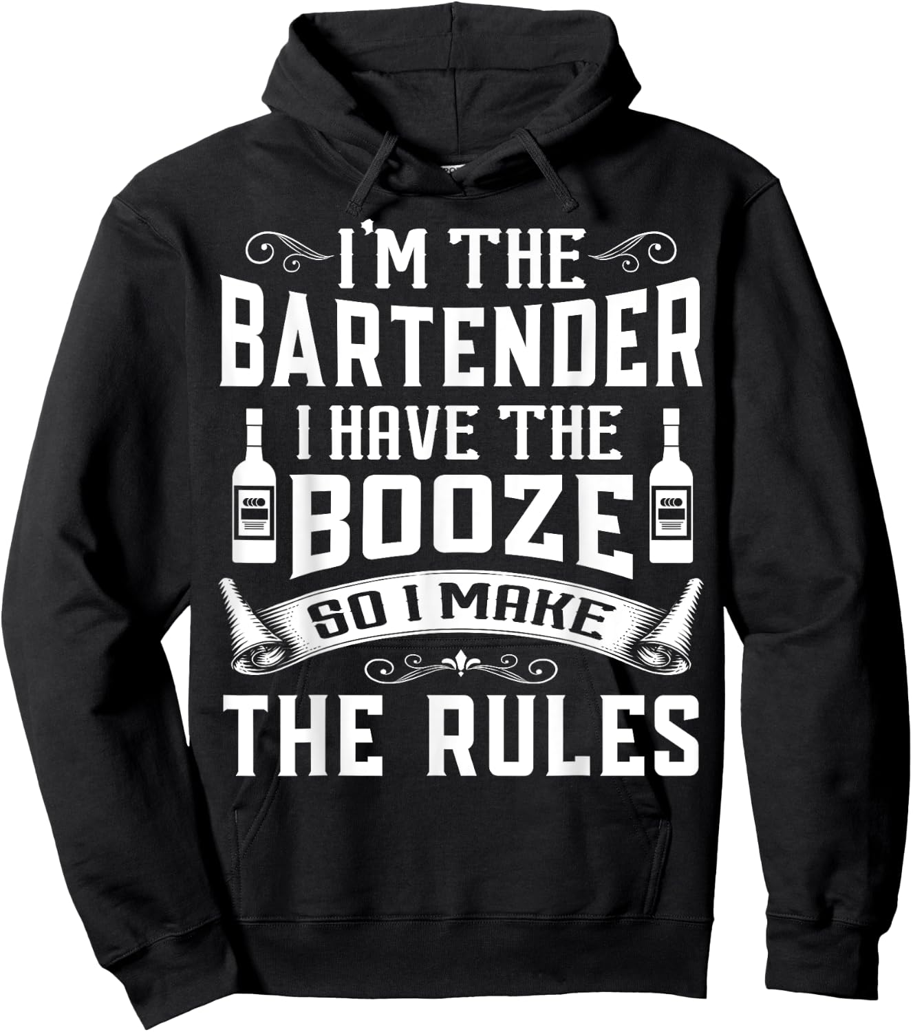 I'm The Bartender Funny Bartending apparel Men Women Hoodie - Hoodie | Black