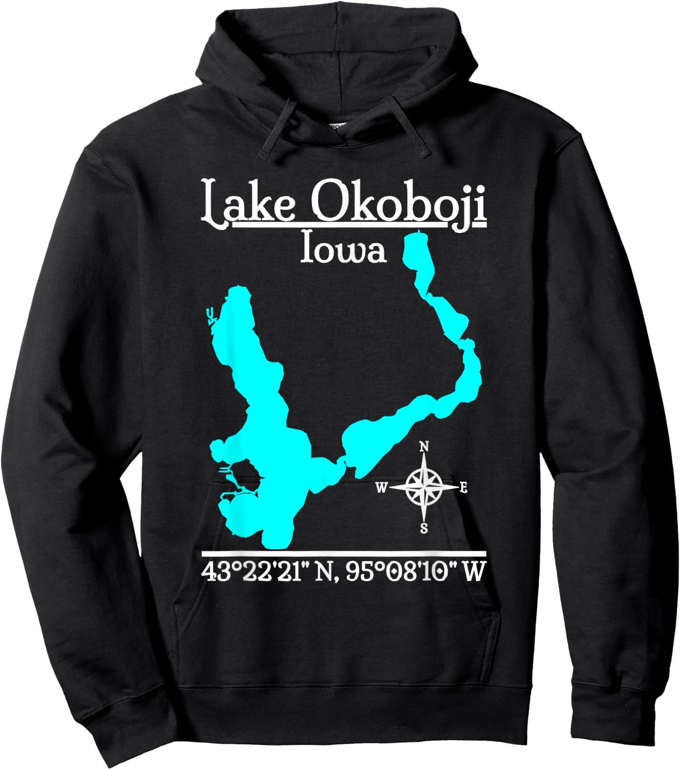 Lake Okoboji - Iowa Hoodie - Hoodie | Black