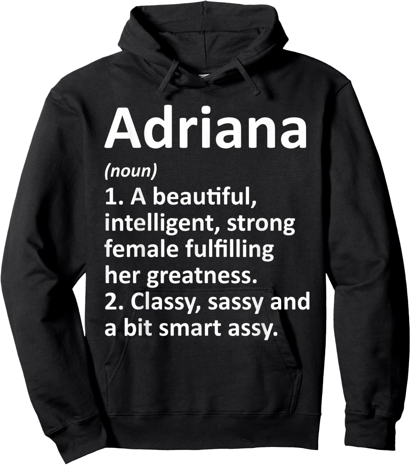 ADRIANA Definition Personalized Name Funny Christmas Gift Hoodie - Hoodie | Black