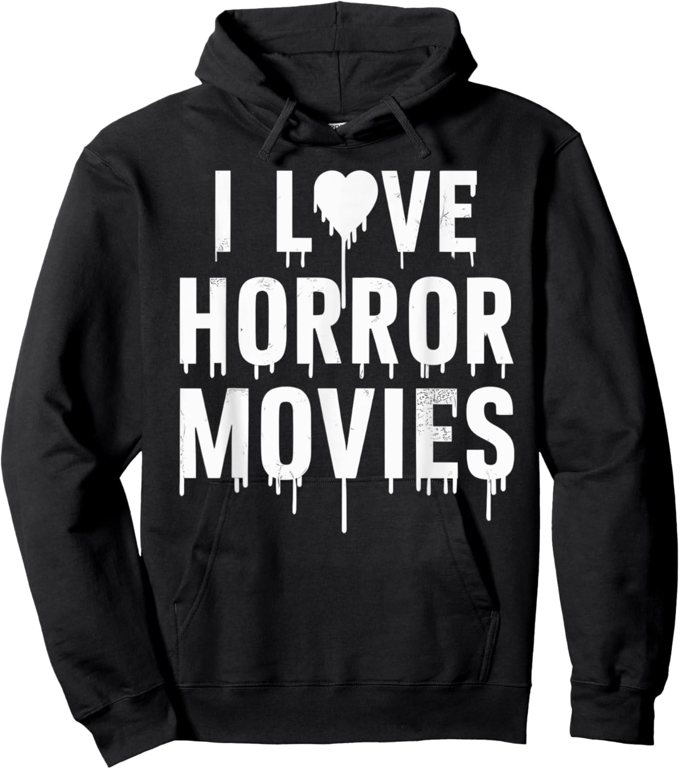 I Love Horror Movies In Halloween Day Hoodie - Hoodie | Black