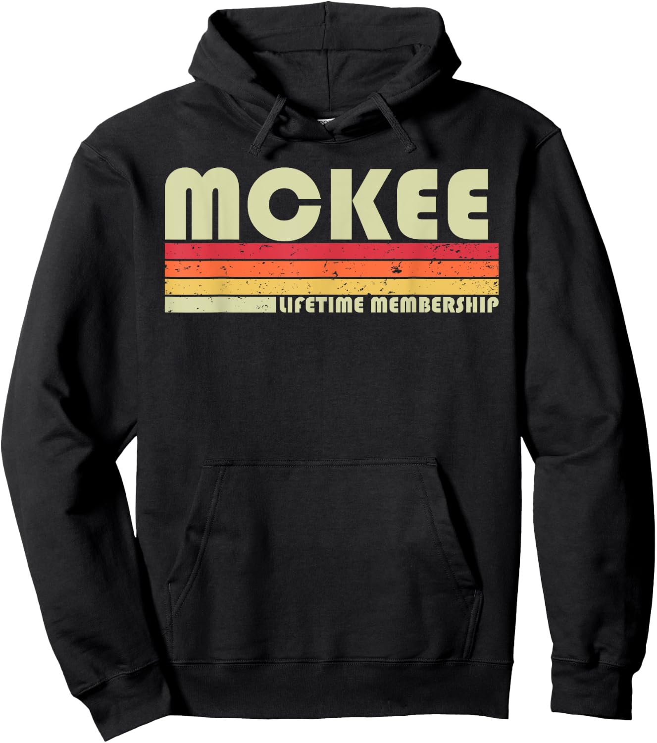 MCKEE Surname Funny Retro Vintage 80s 90s Birthday Reunion Hoodie - Hoodie | Black