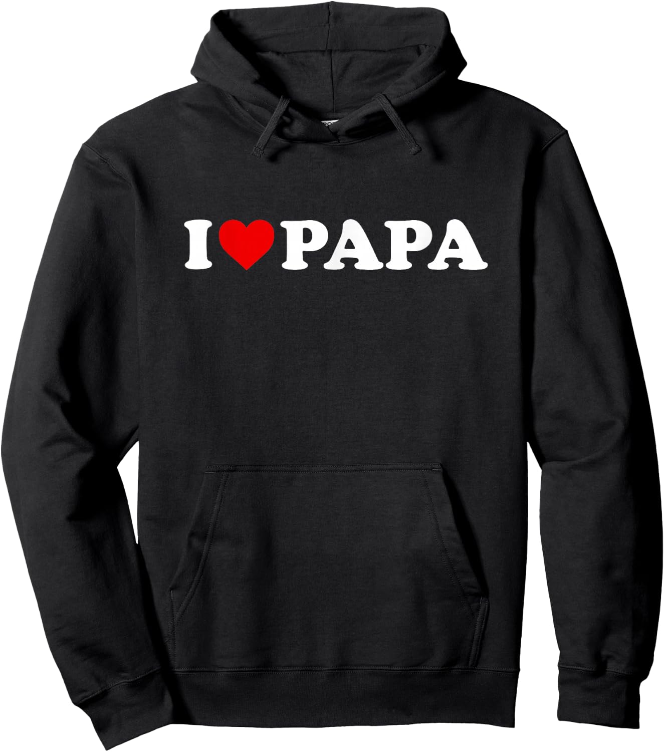 I Love Papa Hoodie - Hoodie | Black