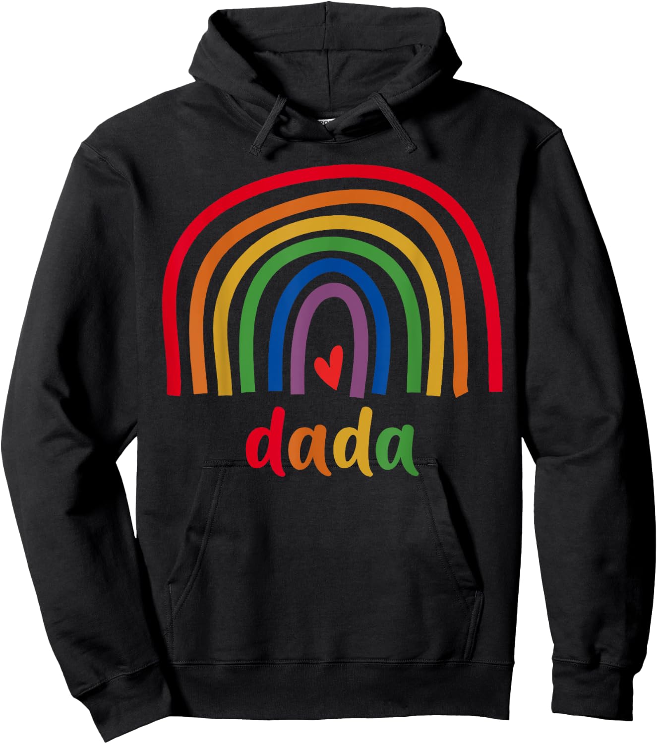 Dada Rainbow Gifts Men Family Matching Birthday Hoodie - Hoodie | Black