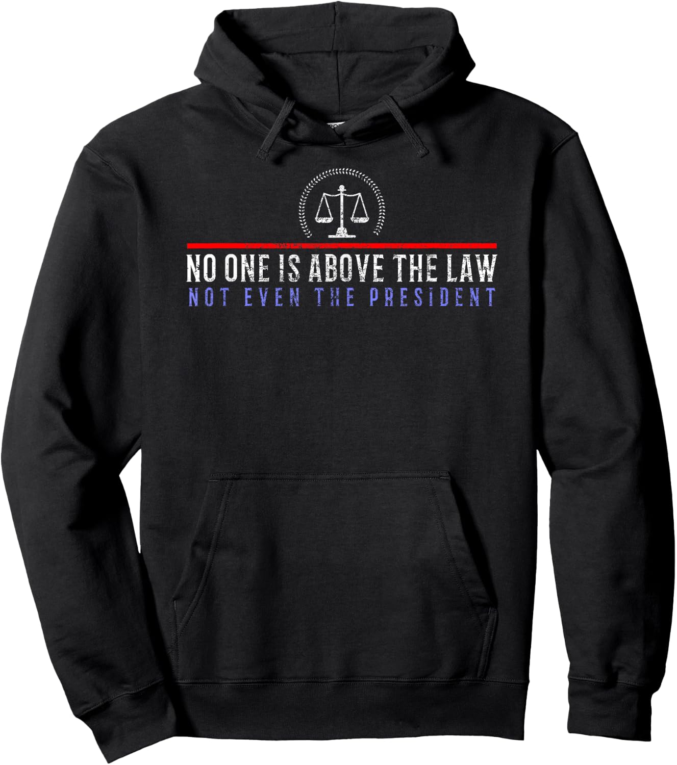 No One Is Above The Law Not Event The President Hoodie - Hoodie | Black