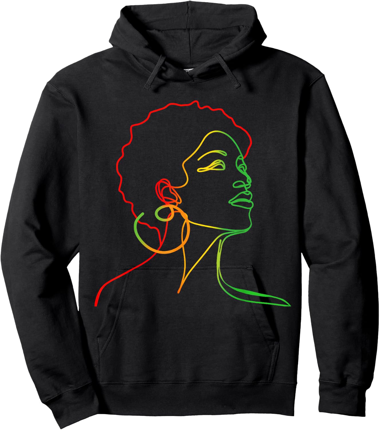 Black Women Juneteenth Face Abstract Art Melanin African Hoodie - Hoodie | Black