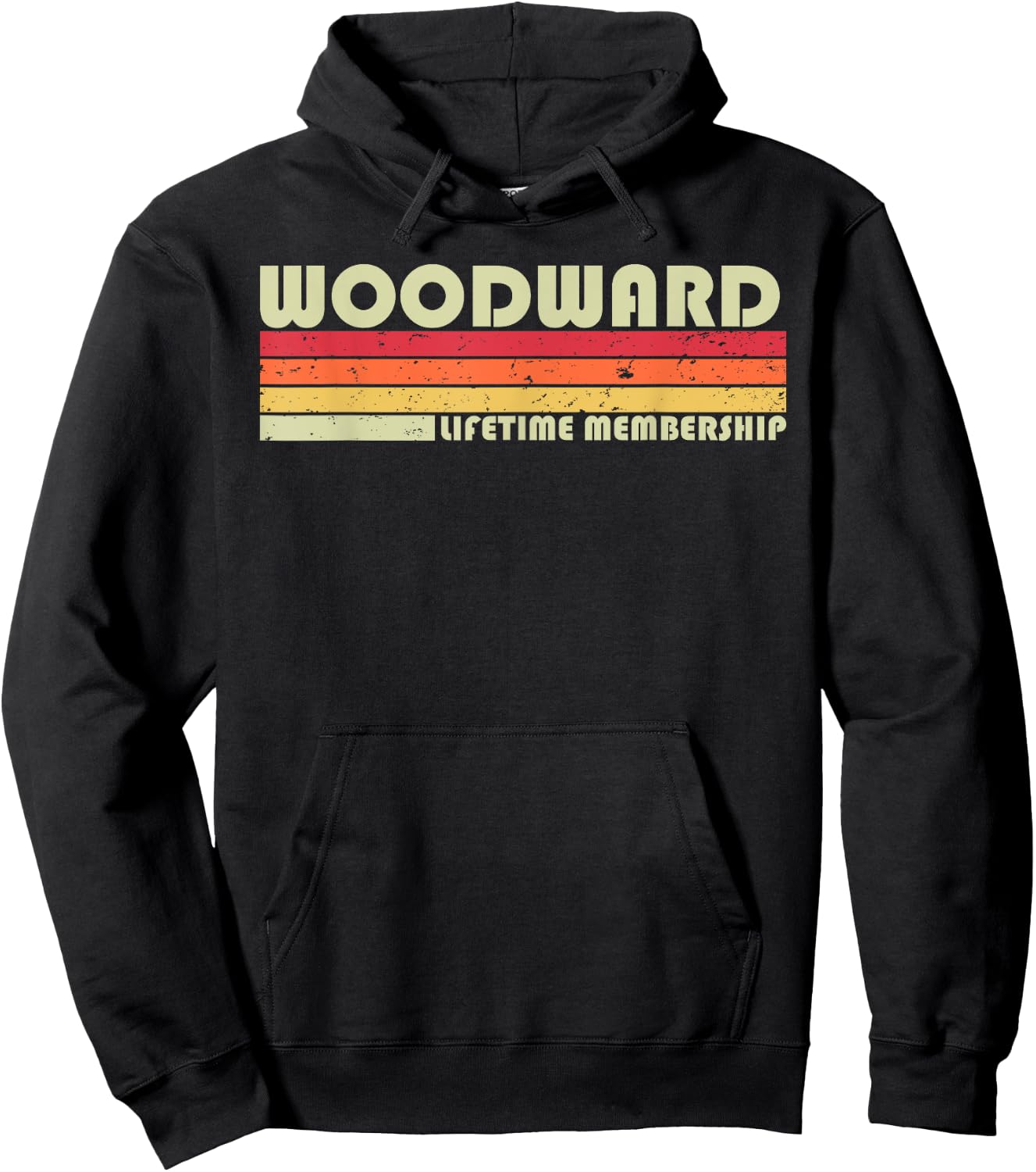 WOODWARD Surname Funny Retro Vintage 90s Birthday Reunion Hoodie - Hoodie | Black