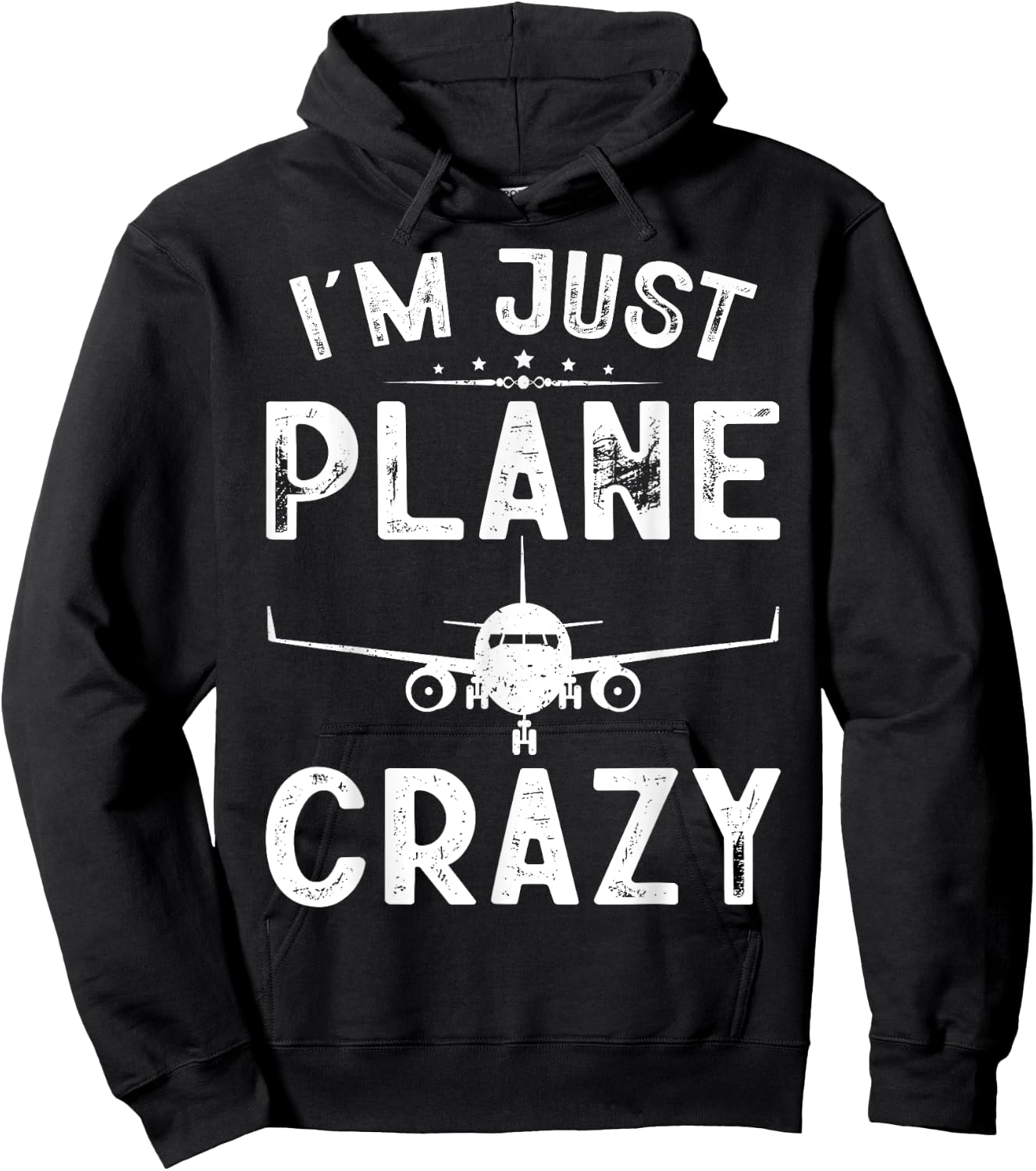 I'm Just Plane Crazy Airplanes Lover Kids Boy Aviation Gifts Hoodie - Hoodie | Black