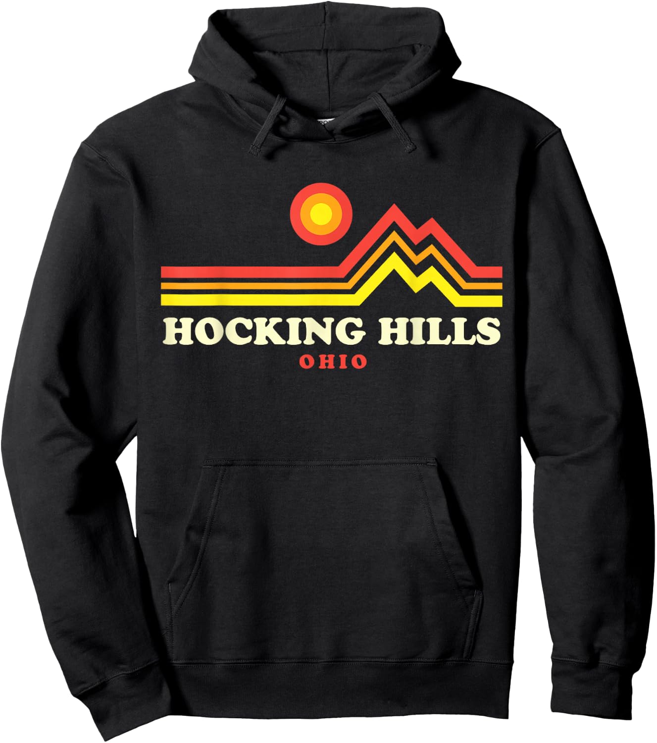 Hocking Hills Ohio Logan Ohio OH State Park Mountain Hoodie - Hoodie | Black