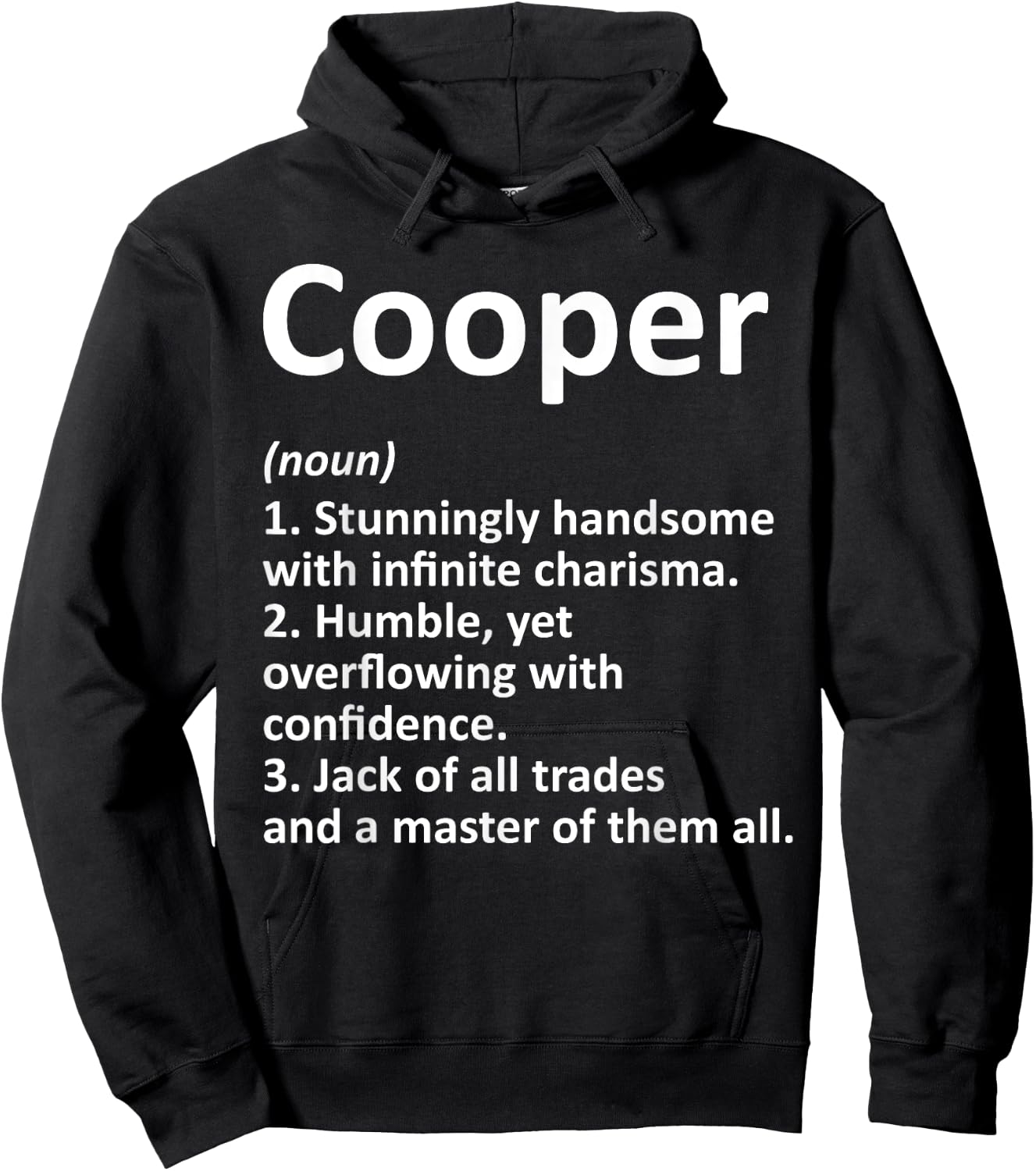 COOPER Definition Personalized Name Funny Birthday Gift Hoodie - Hoodie | Black