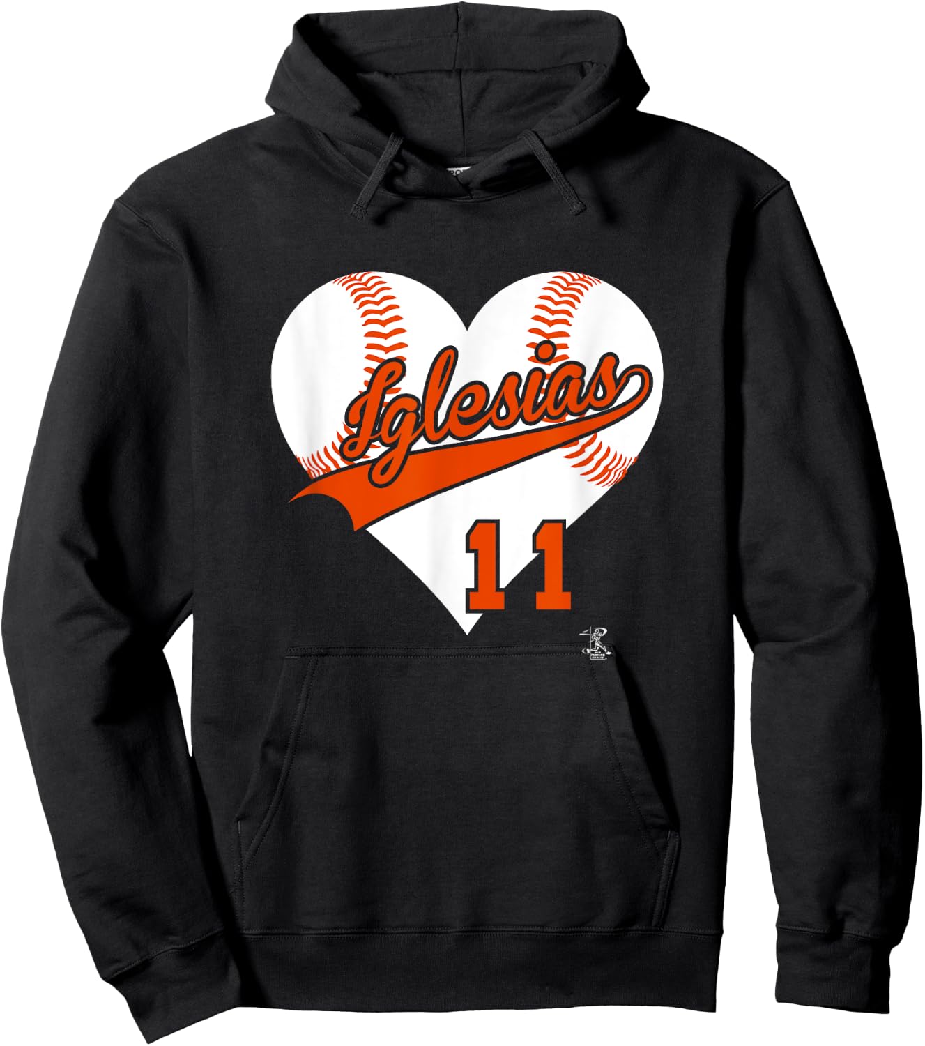 Jose Iglesias Baseball Heart Gameday Hoodie - Hoodie | Black