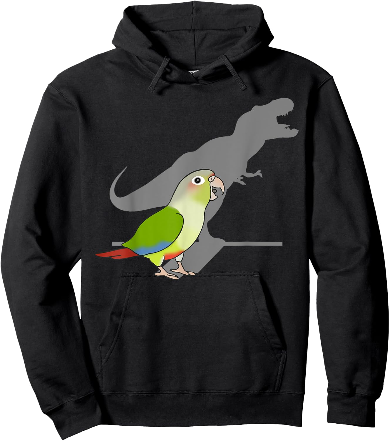 Funny T-rex Cinnamon Conure, Dinosaur Parrot, Birb memes Hoodie - Hoodie | Black