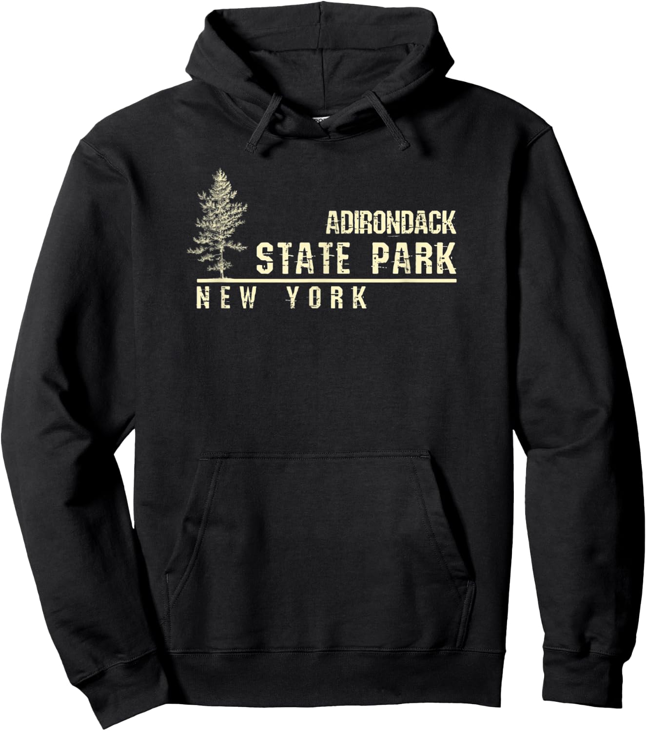 NY Souvenir Gift Adirondack State Park Hoodie - Hoodie | Black