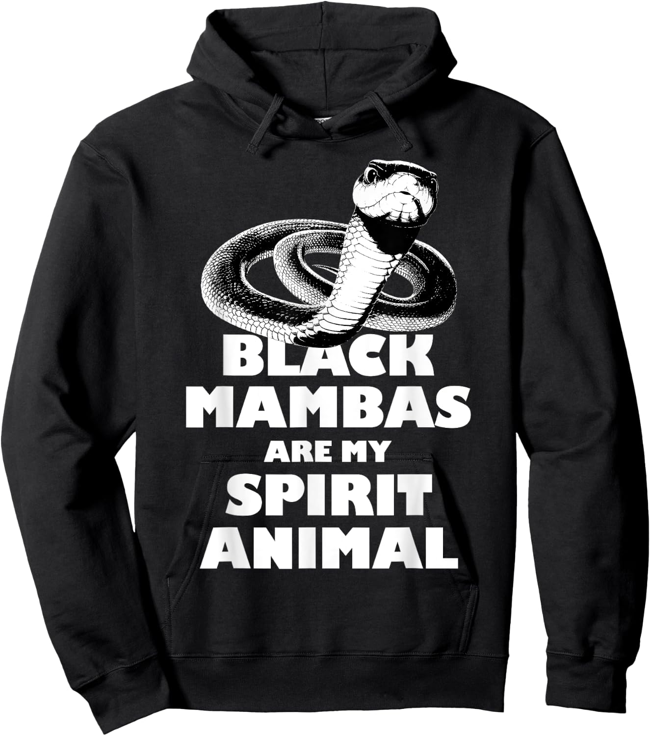 Black Mambas Are My Spirit Animal Scary Snake Hoodie - Hoodie | Black