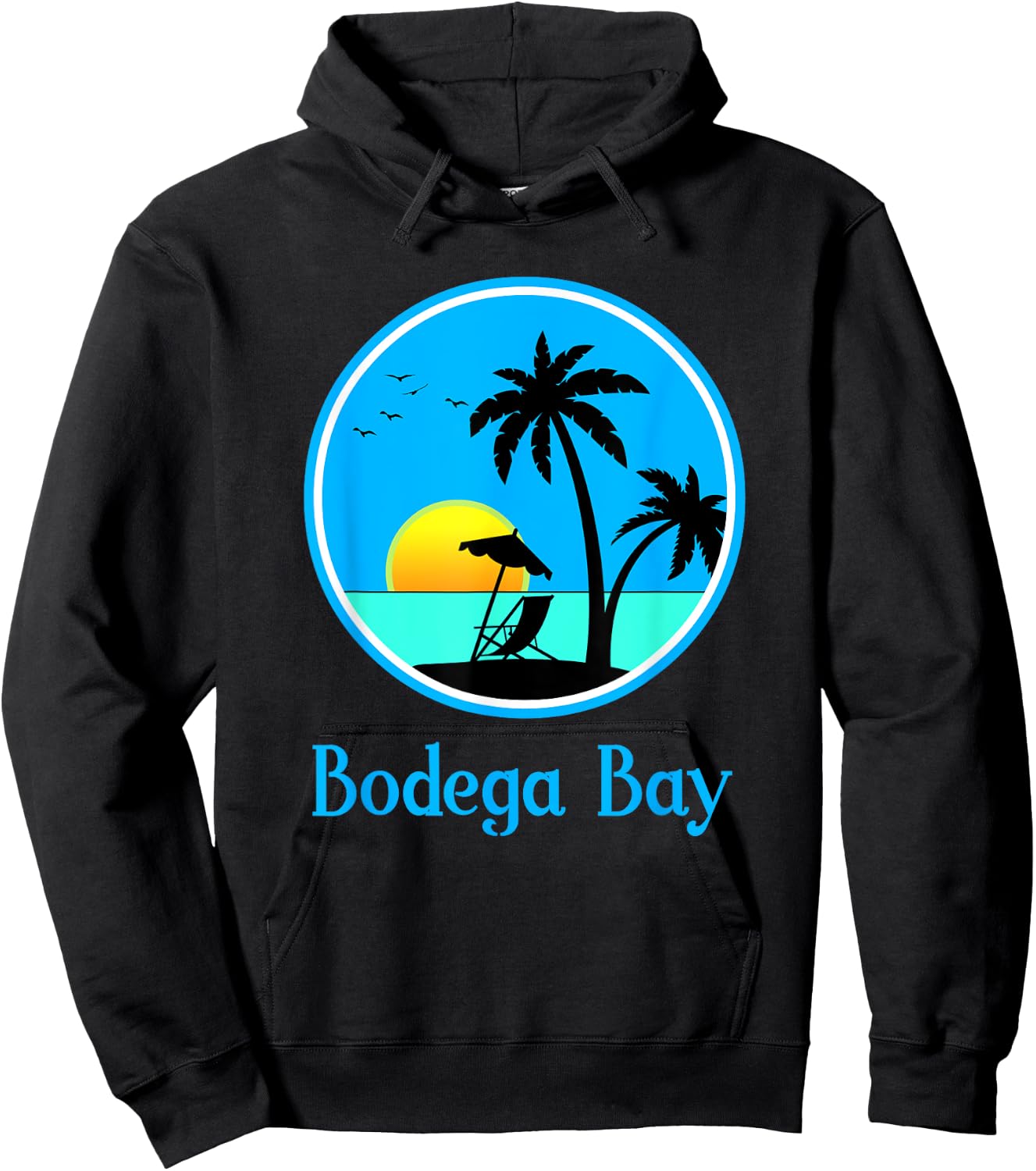 Bodega Bay Travel Vacation or Holiday Souvenir Gift Hoodie - Hoodie | Black