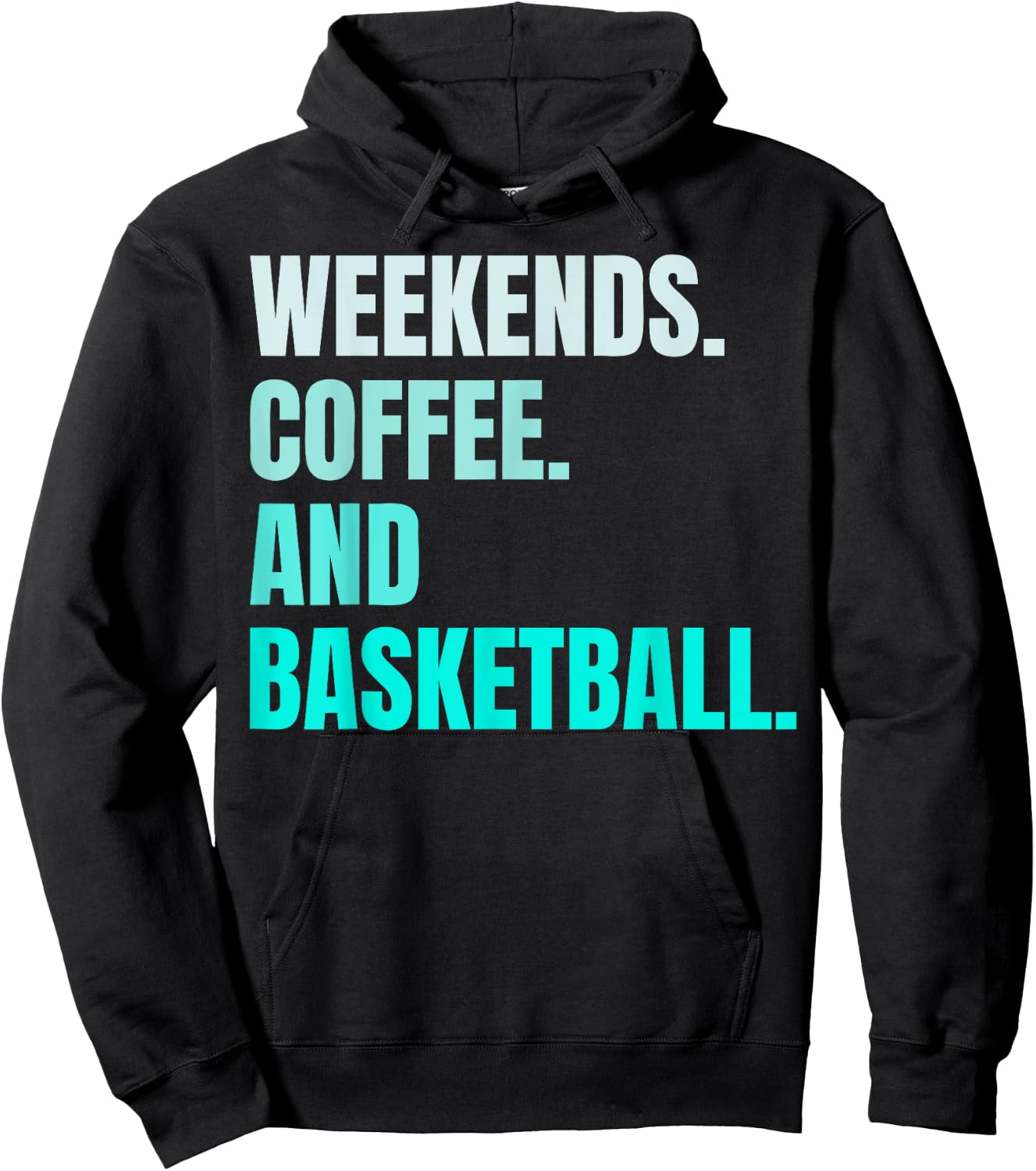 Weekends Coffee And Basketball Retro Fan Basketball Lovers Hoodie - Hoodie | Black