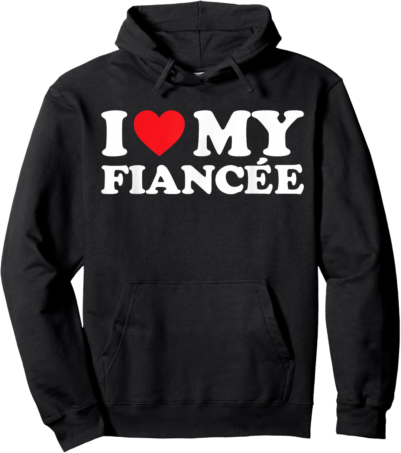 I Love My Fiancée Shirt I Heart My Fiancée Hoodie - Hoodie | Black