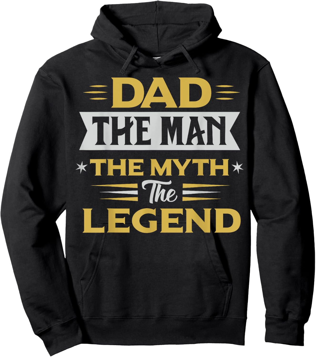 Dad the Men the Myth the Legend Gifts for Lover Fathers Day Hoodie - Hoodie | Black
