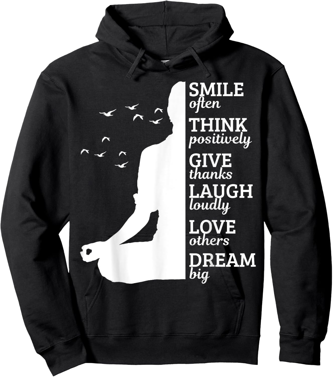 Yoga Apparel Co. Meditation Yoga Buddhism Spiritual Saying Gift Hoodie - Hoodie | Black