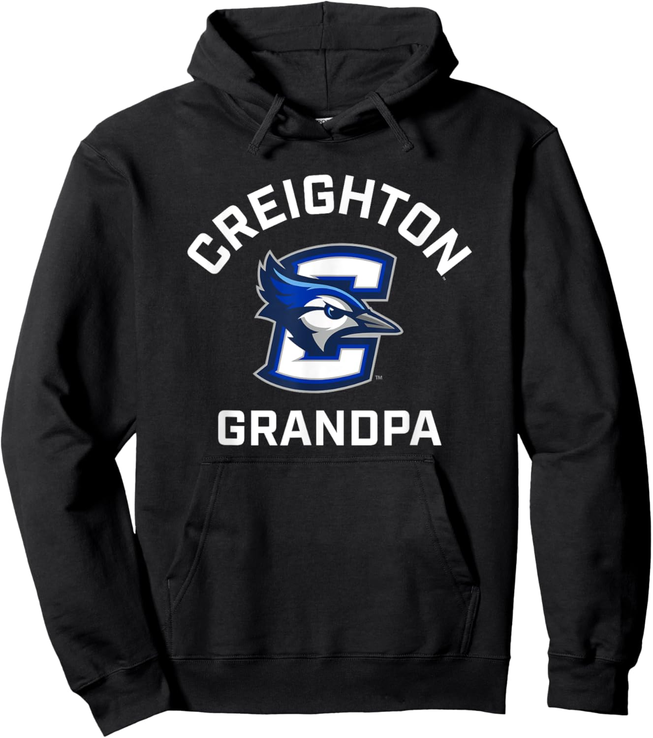 Creighton University Bluejays Arched Grandpa Hoodie - Hoodie | Black