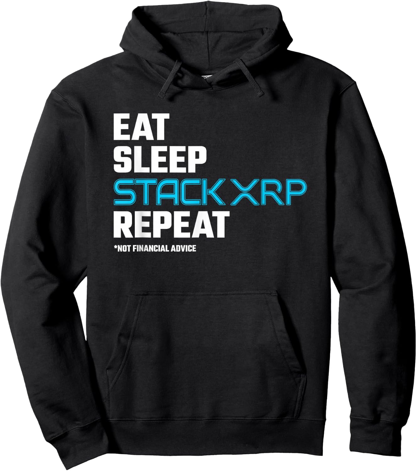 XRP Crypto - Eat Sleep Stack XRP - XRP Cryptocurrency - XRP Hoodie - Hoodie | Black