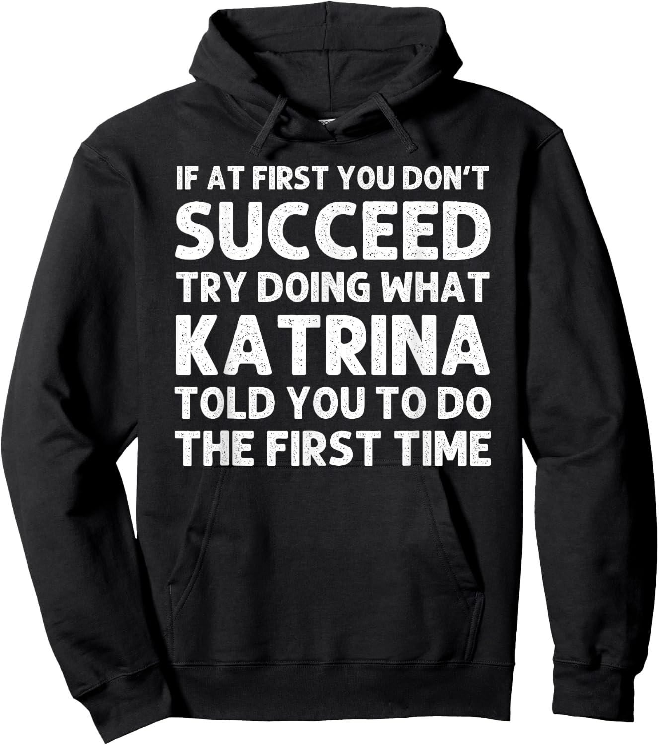 KATRINA Name Personalized Birthday Funny Christmas Joke Hoodie - Hoodie | Black