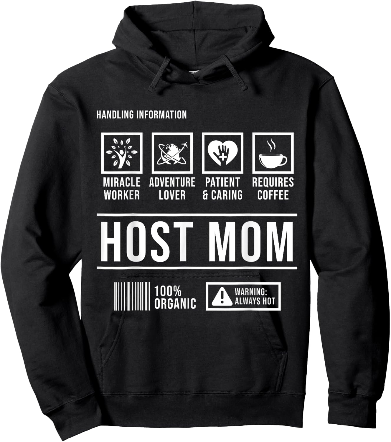 Foreign Host Family Mom Handling Exchange Student Gift Hoodie - Hoodie | Black