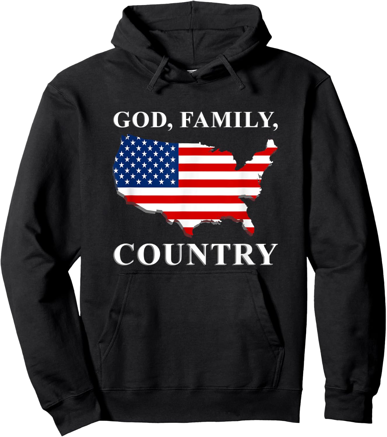 God Family Country US Flag Jesus Christ Holy Bible Prayer Hoodie - Hoodie | Black