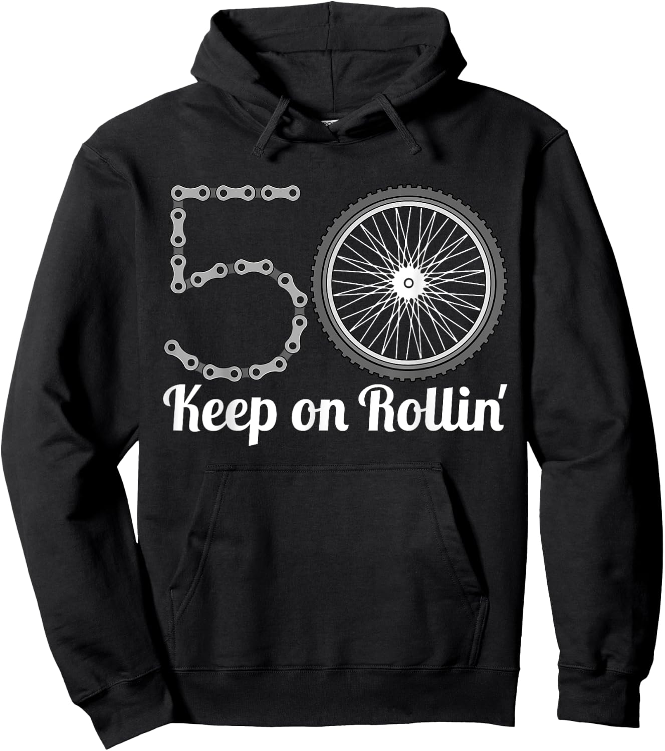 50th Birthday Present Cyclist Bicycle Rider Hoodie - Hoodie | Black