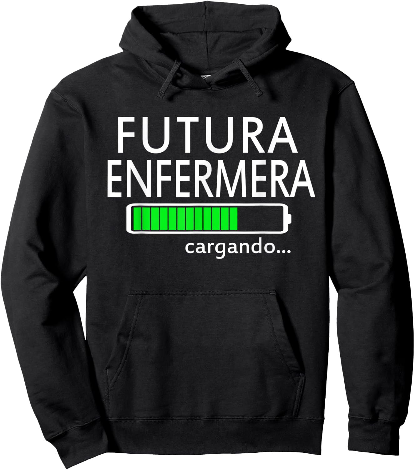 Futura Enfermera Cargando Spanish Future Female Nurse Hoodie - Hoodie | Black
