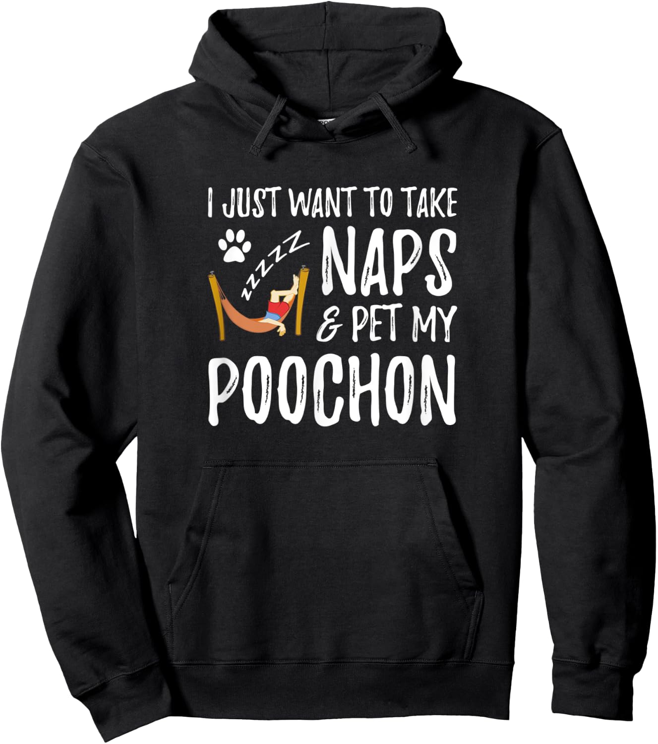 Poochon Mom Nap Funny Dog Mom Gift Men Women Hoodie - Hoodie | Black