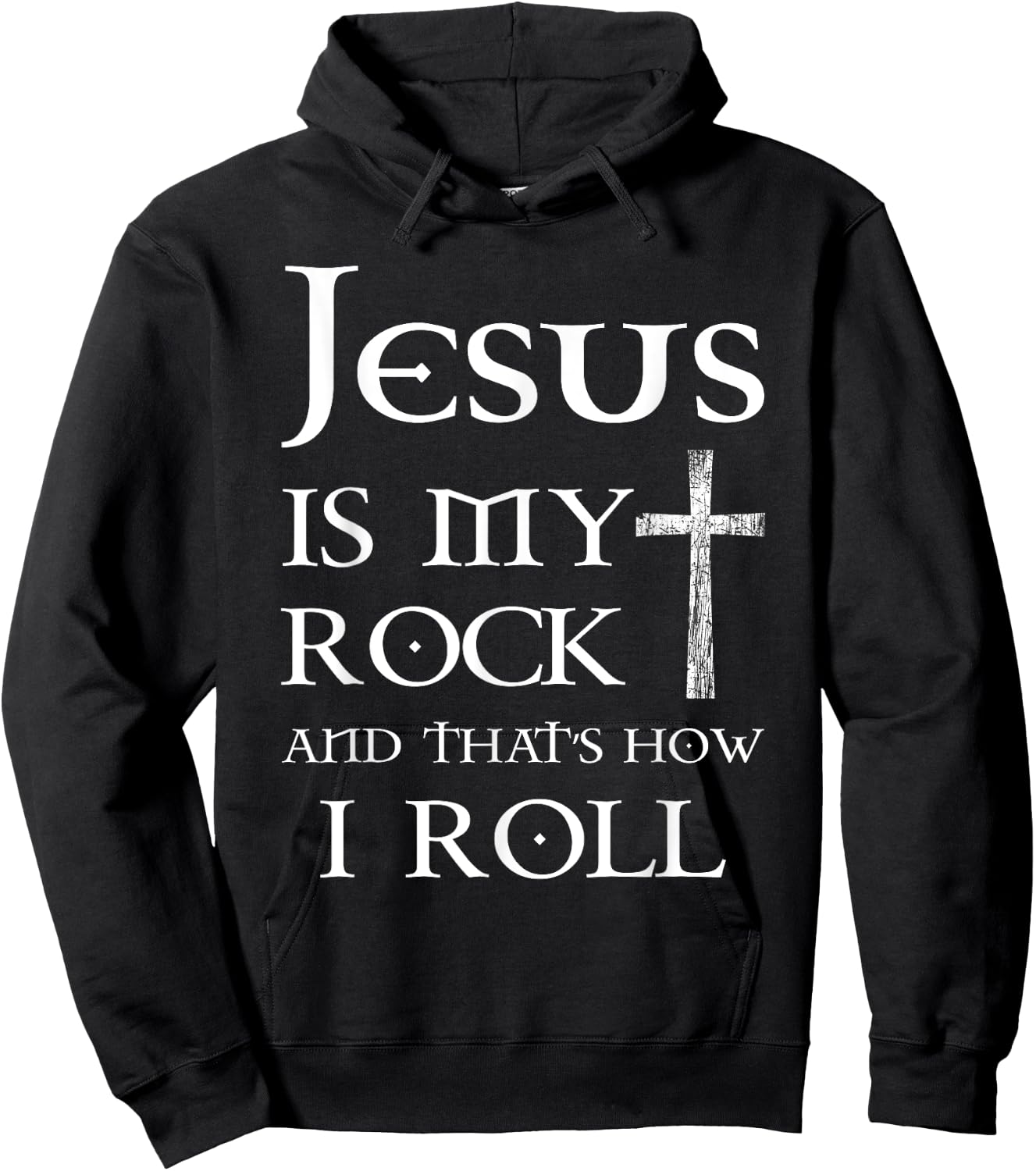 Jesus Is My Rock And That’s How I Roll Hoodie - Hoodie | Black