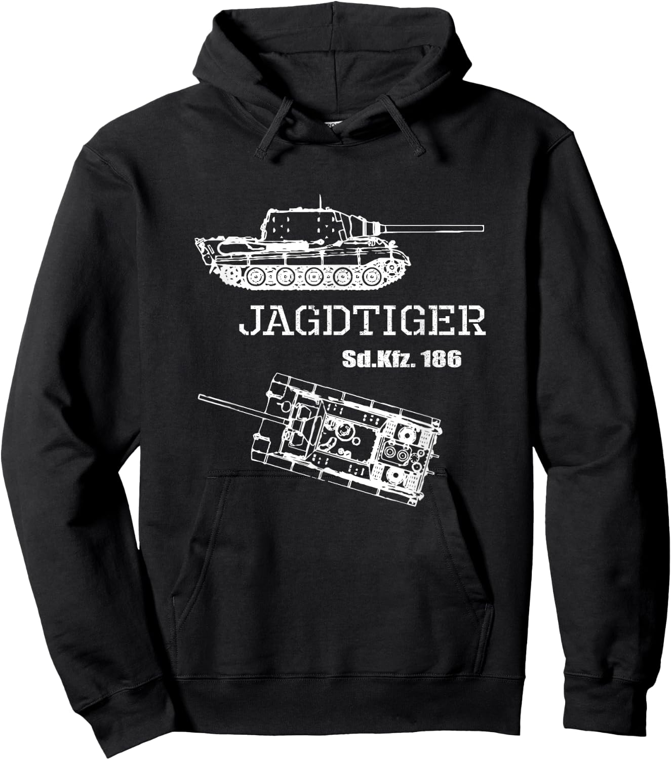 Tank destroyer Jagd Tiger Sd.Kfz. 186 German Wehrmacht WW 2 Hoodie - Hoodie | Black