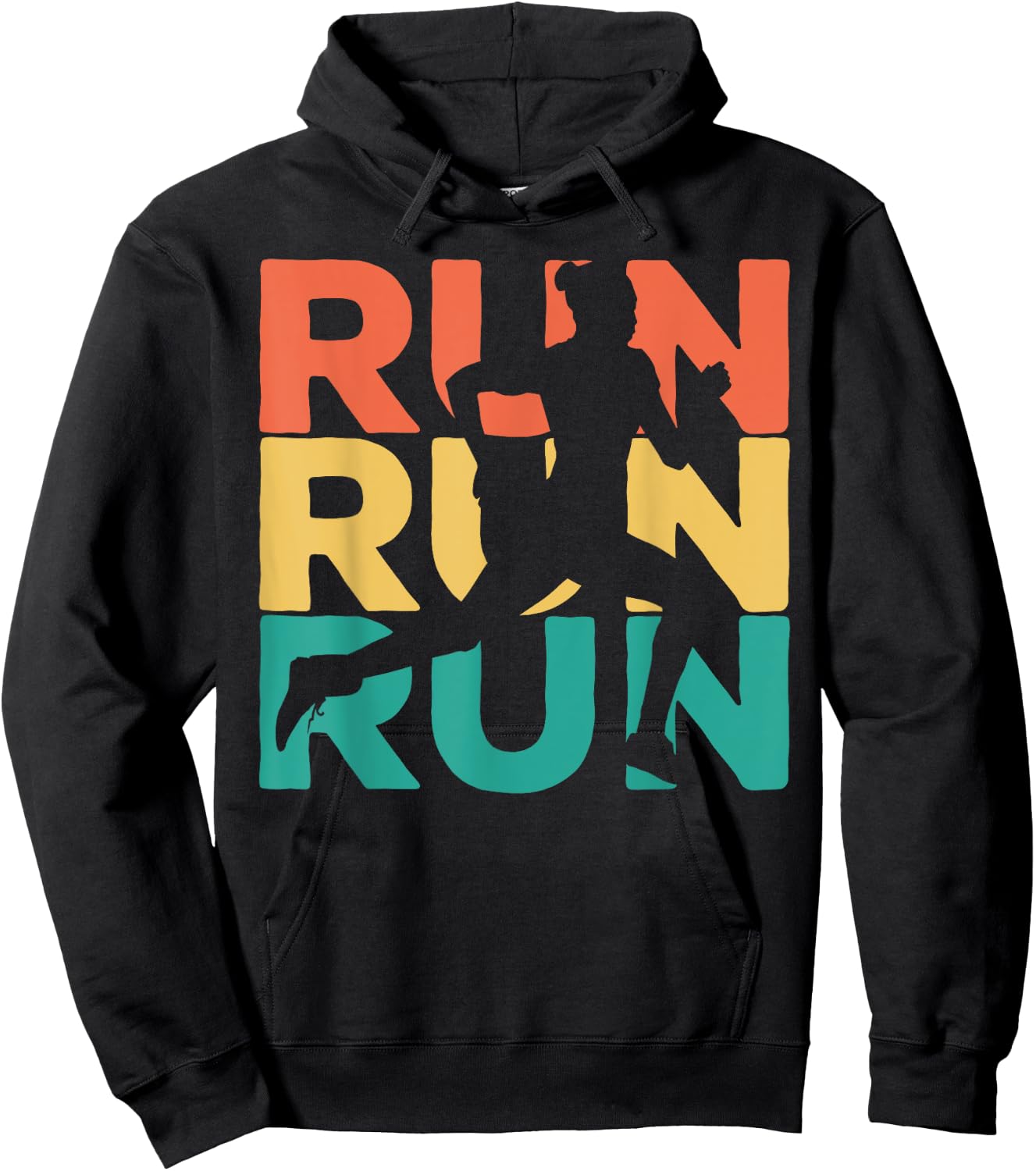 Retro Vintage Running Gift Runners Hoodie - Hoodie | Black