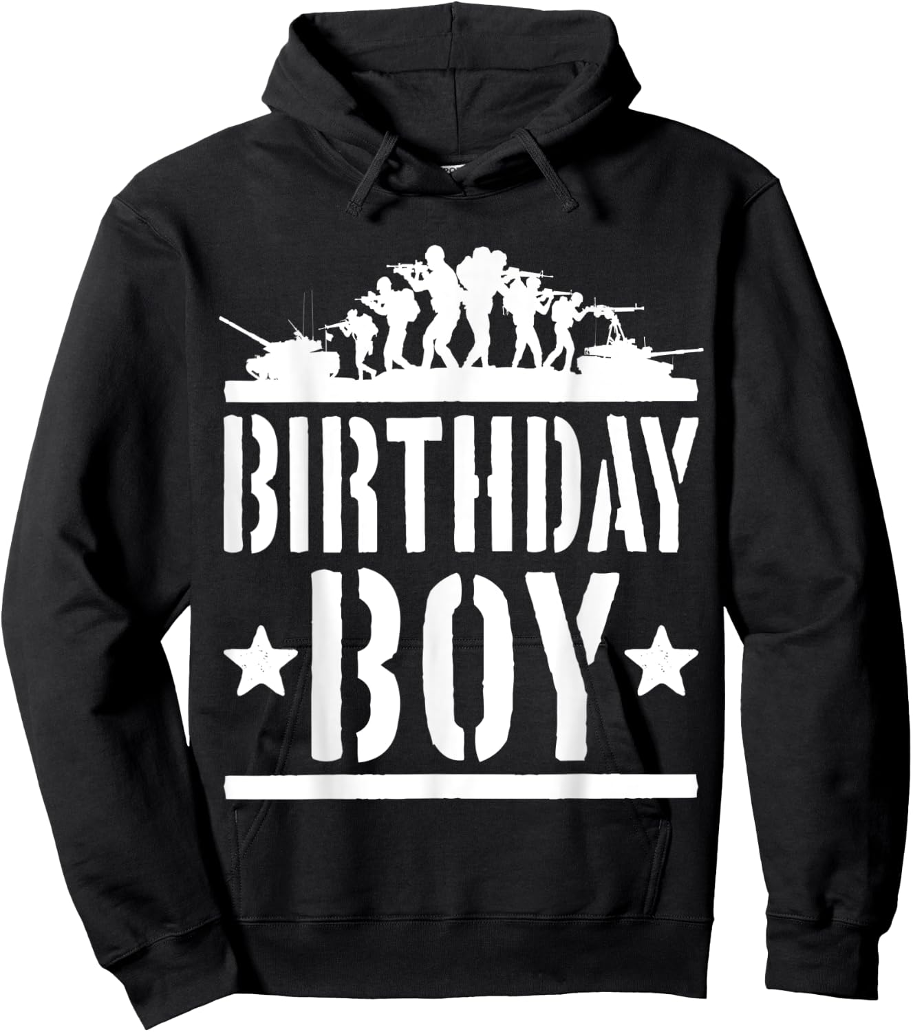 Kids Army Party Gift B-Day Party Shirt Birthday Boy Hoodie - Hoodie | Black