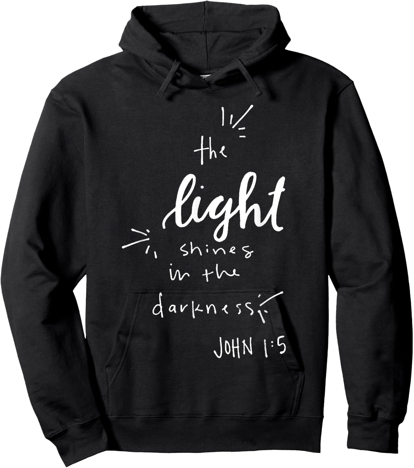 The Light Shines in the Darkness - John 1:5 Christian Jesus Hoodie - Hoodie | Black