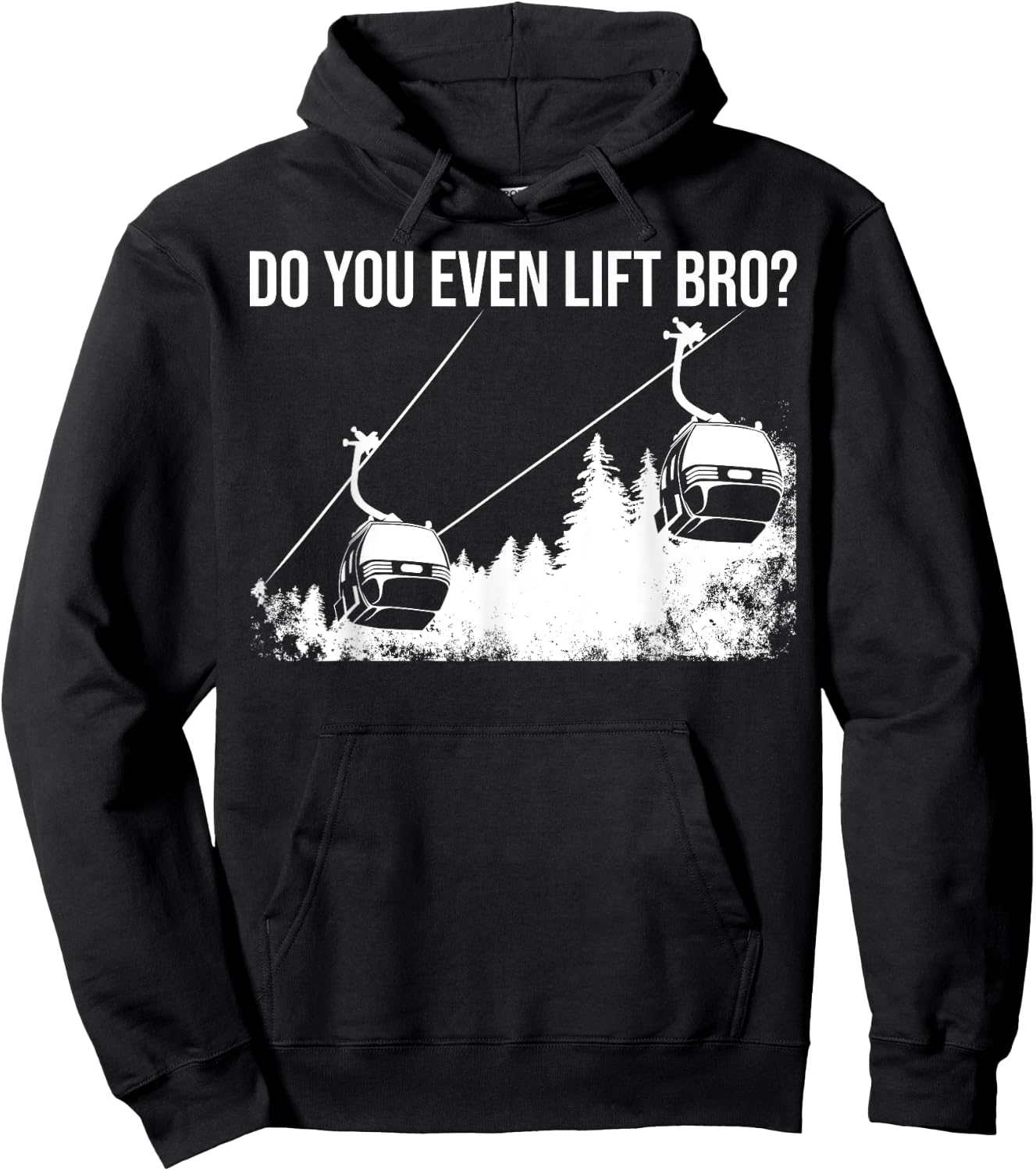 Funny Do You Even Lift Bro Gift | Cute Skiing Lover Men Boys Hoodie - Hoodie | Black