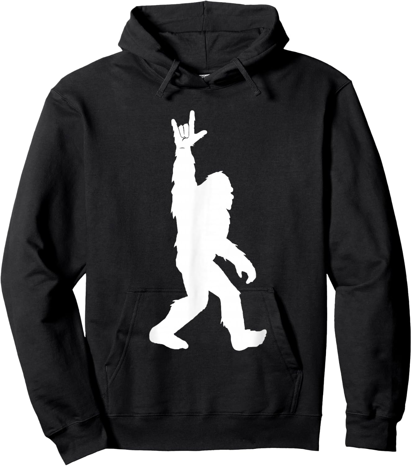Bigfoot I Love You Hand Sign Language for Sasquatch Hunters Hoodie - Hoodie | Black