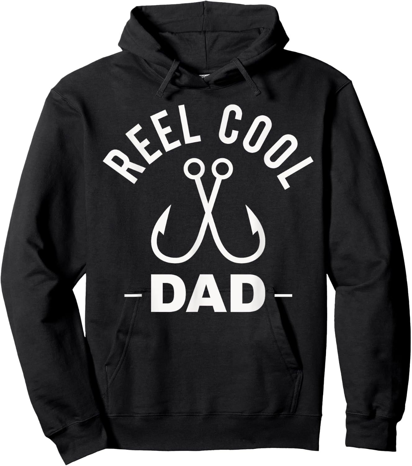 Reel Cool Dad Shirt Fishing Funny Shirts Hoodie - Hoodie | Black