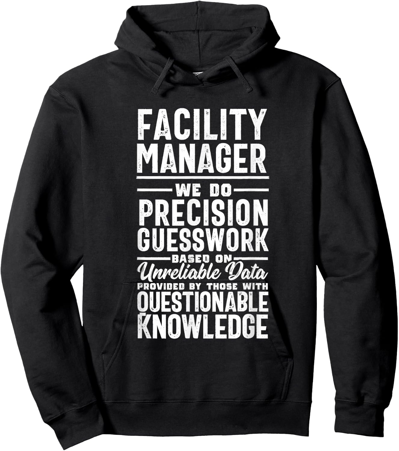 Funny Precision Facility Manager Management Job Title Hoodie - Hoodie | Black