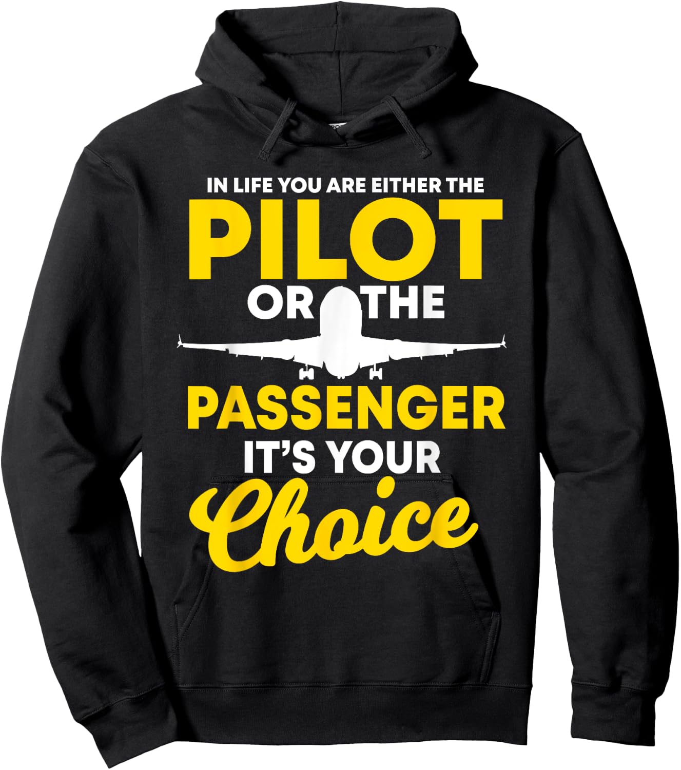 In Life You Are Either A Pilot Or The Passenger Airplane Hoodie - Hoodie | Black