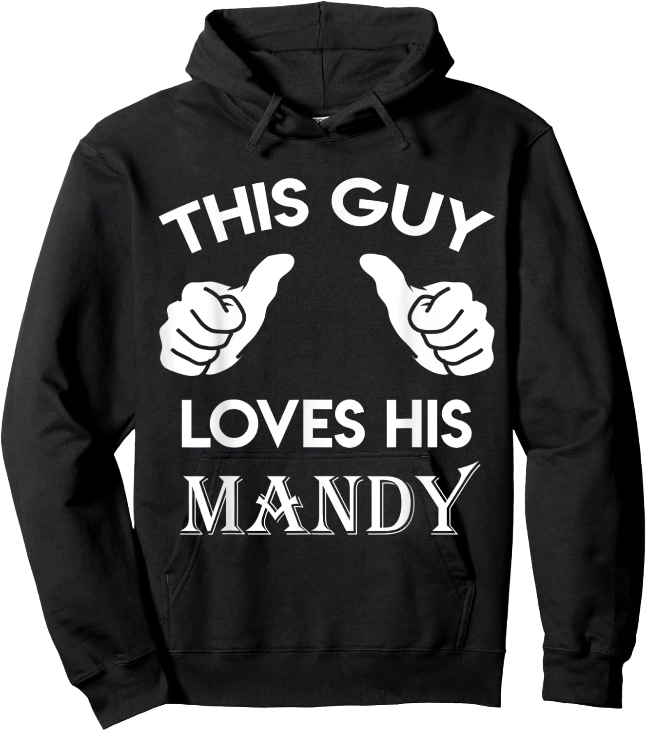 This guy loves his MANDY gift valentine heart belongs 3 Hoodie - Hoodie | Black