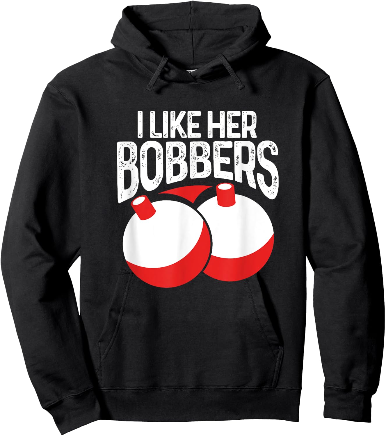 I Like Her Bobbers Funny Fishing Fisherman Couples Hoodie - Hoodie | Black