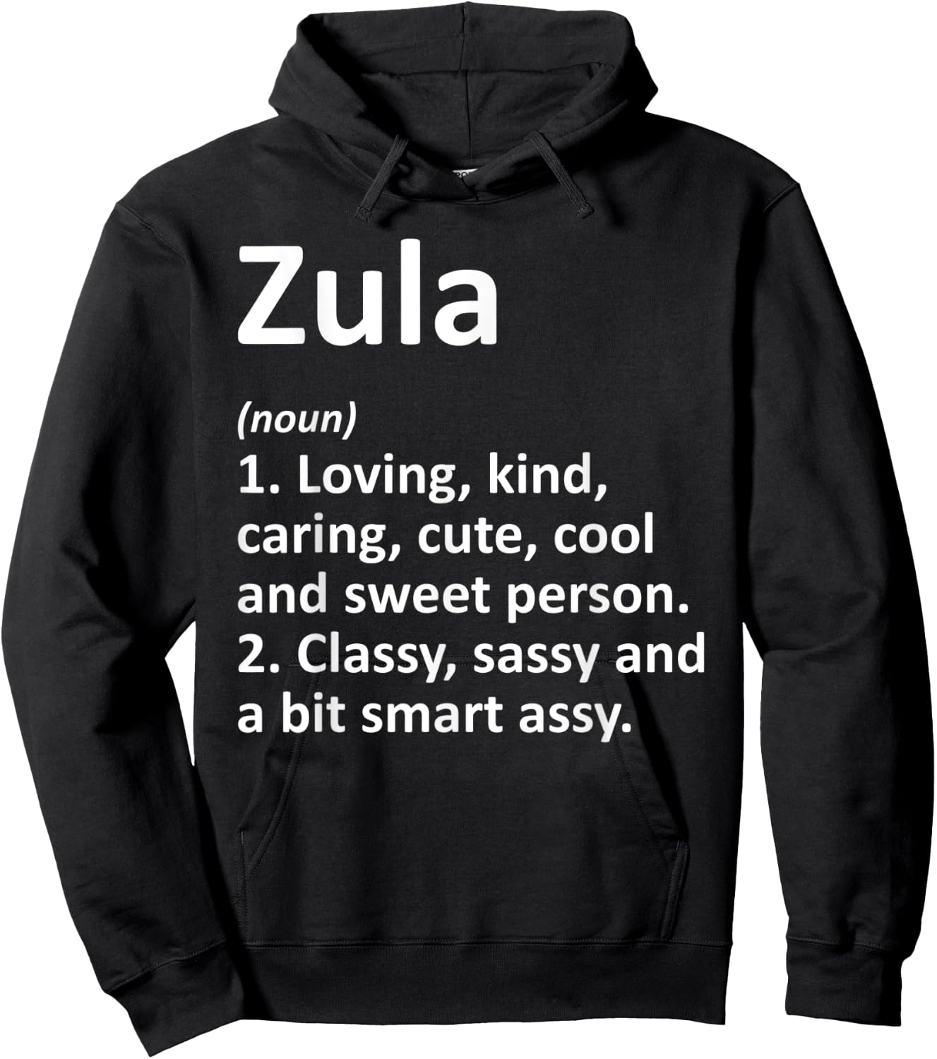 ZULA Definition Personalized Name Funny Birthday Gift Hoodie - Hoodie | Black