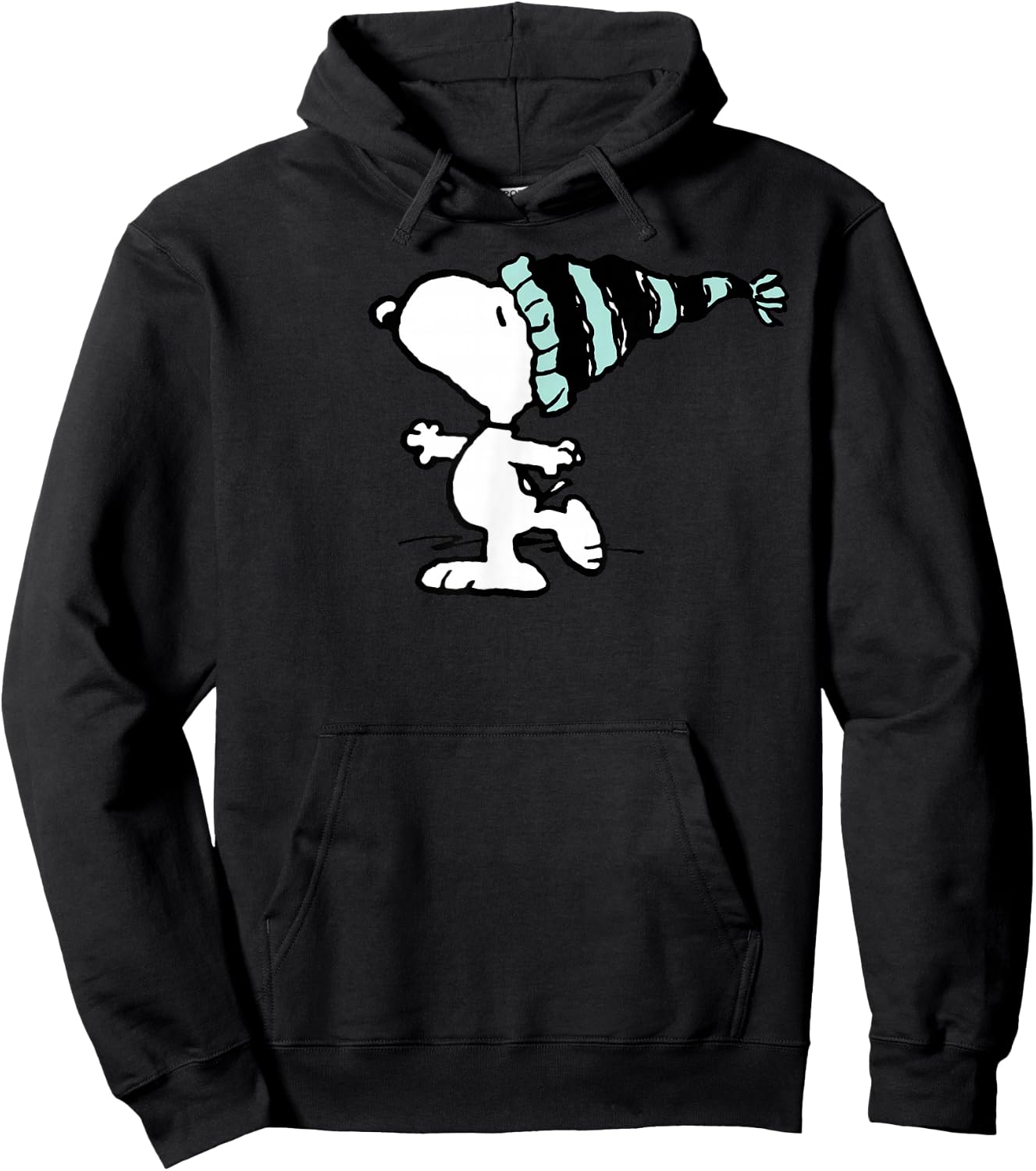 Peanuts Snoopy Holiday Winter Hat Hoodie - Hoodie | Black