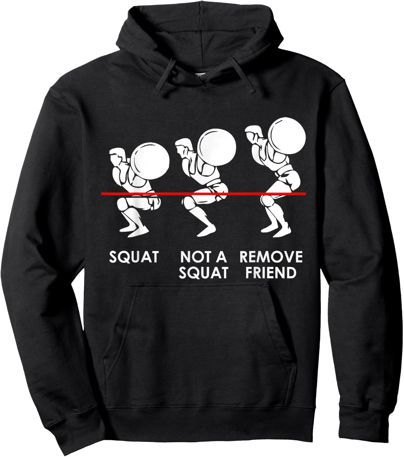 Funny Gym Workout - Squats Levels - Leg Exercise Hoodie - Hoodie | Black